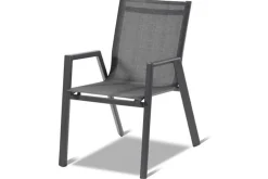 Online Xanadu / Aruba Garten-Essgruppe, xerix/anthrazit, Alu/Teakholz, 8 Stapelsessel, 220x100cm Garten-Essgruppen