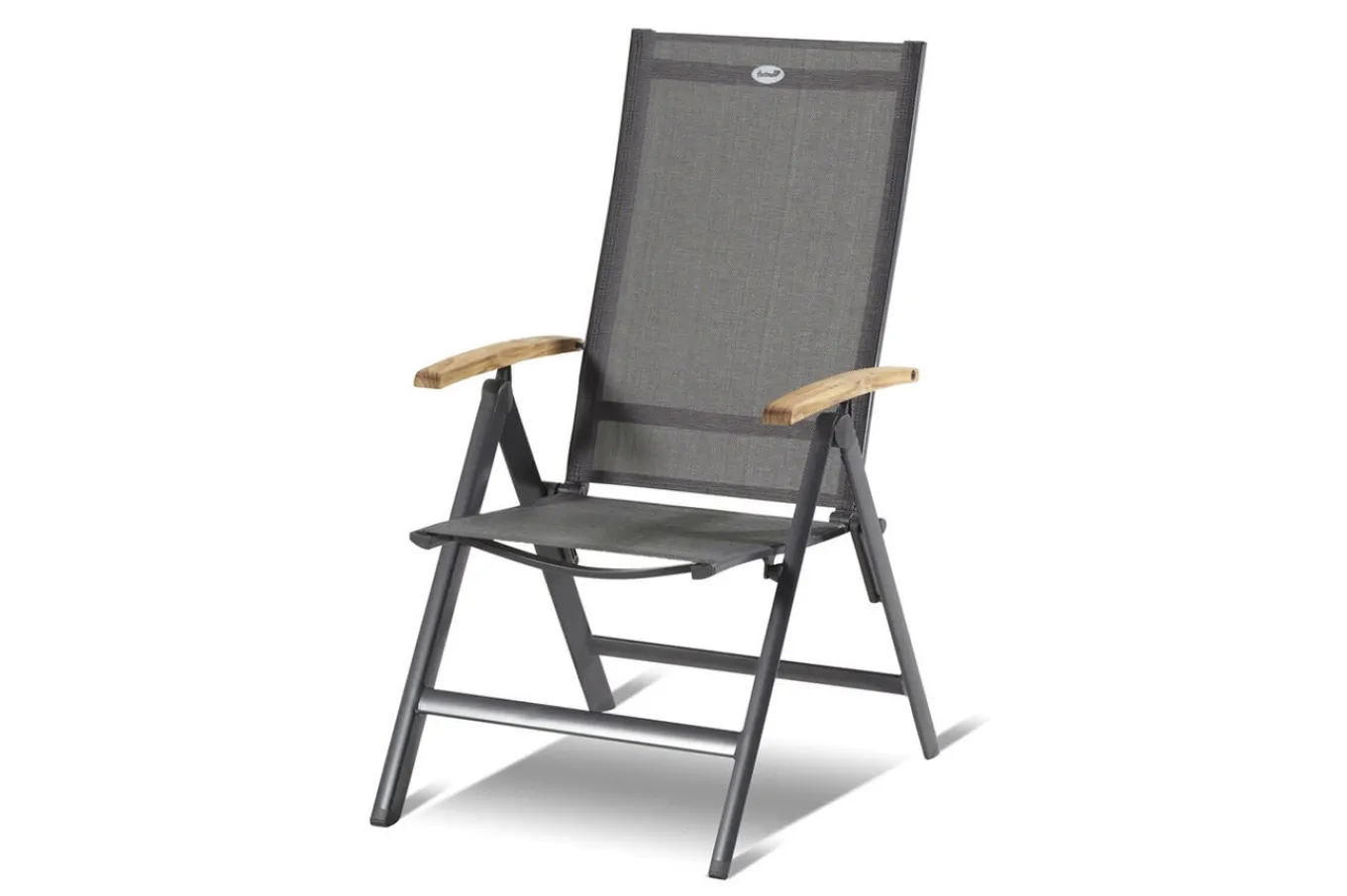 Outlet Xanadu / Aruba Garten-Essgruppe, xerix/natur, Alu/Teak/Glaskeramik, 6 Klappstühle, 160/220x100cm, Teak Armlehnen Garten-Essgruppen|Aluminium-Gartenmöbel