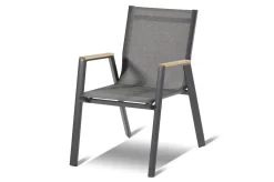 Sale Xanadu / Aruba Garten-Essgruppe, xerix/natur, Alu/Teak/Glaskeramik, 6 Dining Sessel, 160/220x100cm, Teak Armlehnen Garten-Essgruppen