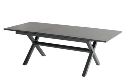 Discount Xanadu Ausziehtisch, xerix, Alu/Glaskeramik, 160/220x100cm, X-Gestell Gartentische|Aluminium-Gartenmöbel