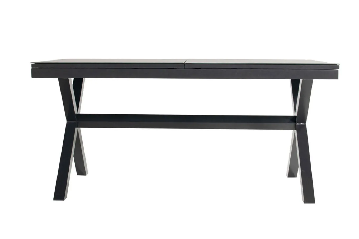 Discount Xanadu Ausziehtisch, xerix, Alu/Glaskeramik, 160/220x100cm, X-Gestell Gartentische|Aluminium-Gartenmöbel