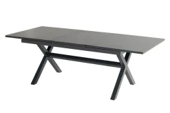 Clearance Xanadu / Da Vinci Garten-Essgruppe, xerix/natur, Alu/Teakholz/Glaskeramik, 220 x 100 cm, 6 Klappstühle Garten-Essgruppen|Aluminium-Gartenmöbel