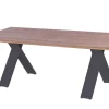 Discount Xanadu Esstisch, xerix, Alu / Teakholz, 220 x 100 cm, X-Gestell Gartentische