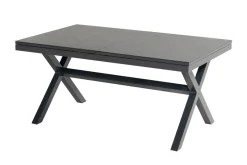 Online Xanadu / Primo Garten-Essgruppe, xerix, Alu/Textilene/Glaskeramik, 8 Klappstühle, 160/220x100cm, Ausziehfunktion Aluminium-Gartenmöbel