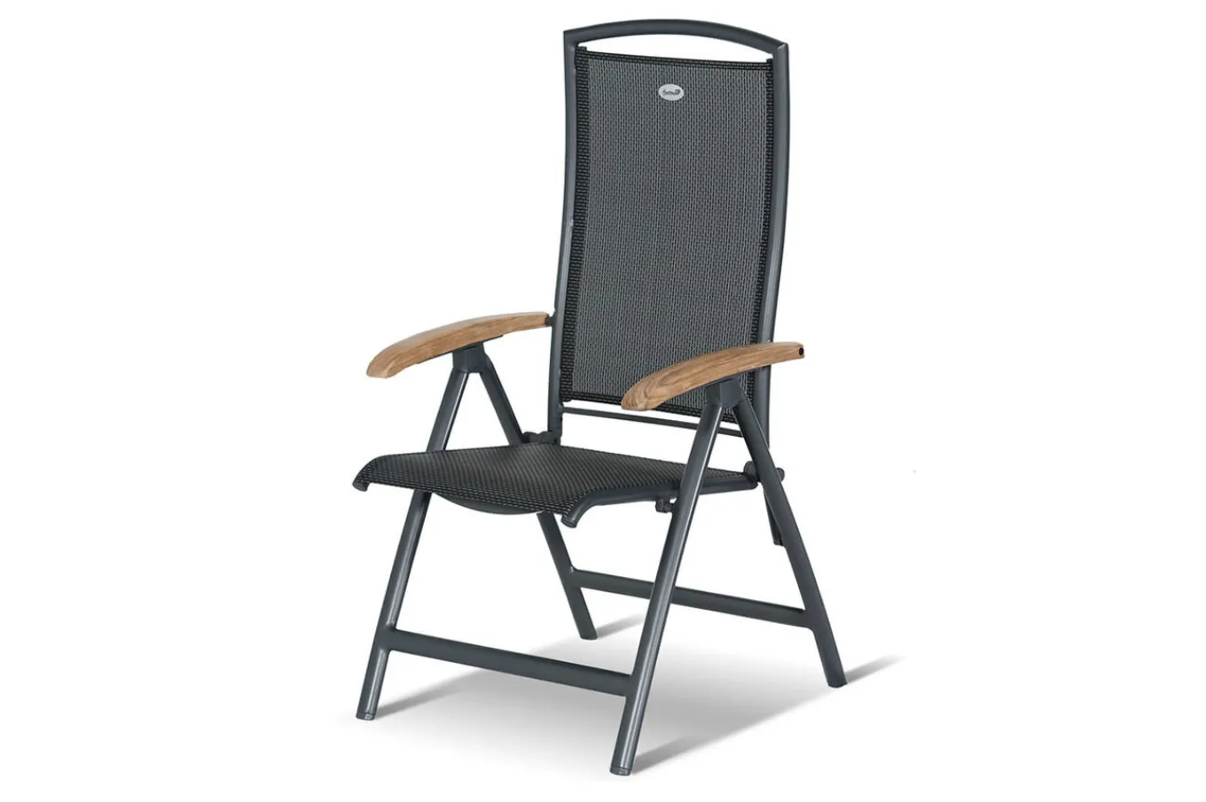 Outlet Xanadu / Raffaelo Garten-Essgruppe, xerix/natur, Alu/Teak/Glaskeramik, 2 Dining Sessel, 4 Klappstühle, 160/220x100cm, Teak Armlehnen Aluminium-Gartenmöbel|Teak-Gartenmöbel