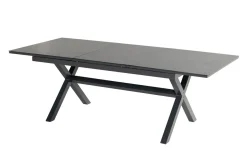 Outlet Xanadu / Raffaelo Garten-Essgruppe, xerix/natur, Alu/Teak/Glaskeramik, 8 Dining Sessel, 160/220x100cm, Teak Armlehnen Teak-Gartenmöbel