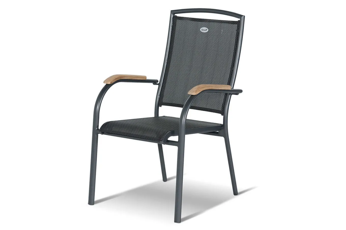 Xanadu / Raffaelo Garten-Essgruppe, xerix/natur, Alu/Teak/Glaskeramik, 6 Dining Sessel, 2 Klappstühle, 160/220x100cm, Teak Armlehnen Garten-Essgruppen|Aluminium-Gartenmöbel