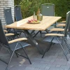 Sale Xanadu / Raffaelo Garten-Essgruppe, xerix/anthrazit, Alu/Teakholz, 8 Klappstühle, 220x100cm Garten-Essgruppen|Aluminium-Gartenmöbel