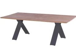 Online Xanadu / Raffaelo Garten-Essgruppe, xerix/anthrazit, Alu/Teakholz, 6 Stapelsessel, 220x100cm Garten-Essgruppen