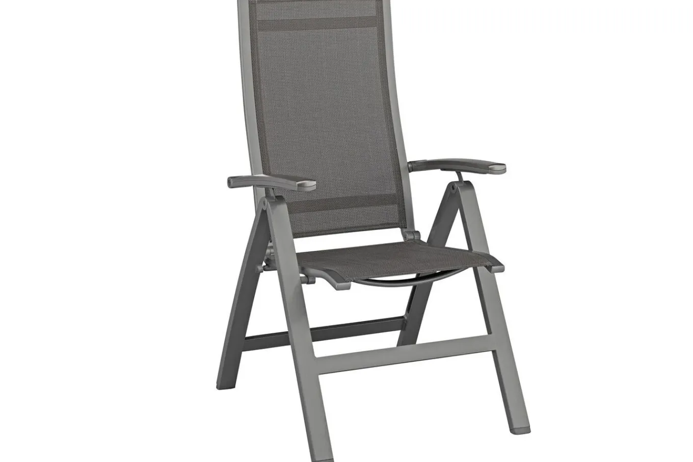 Discount Altura Garten-Essgruppe, anthrazit/anthrazit, Alu/Textilene, 180/240x90cm, 6 Klappstühle Garten-Essgruppen|Aluminium-Gartenmöbel
