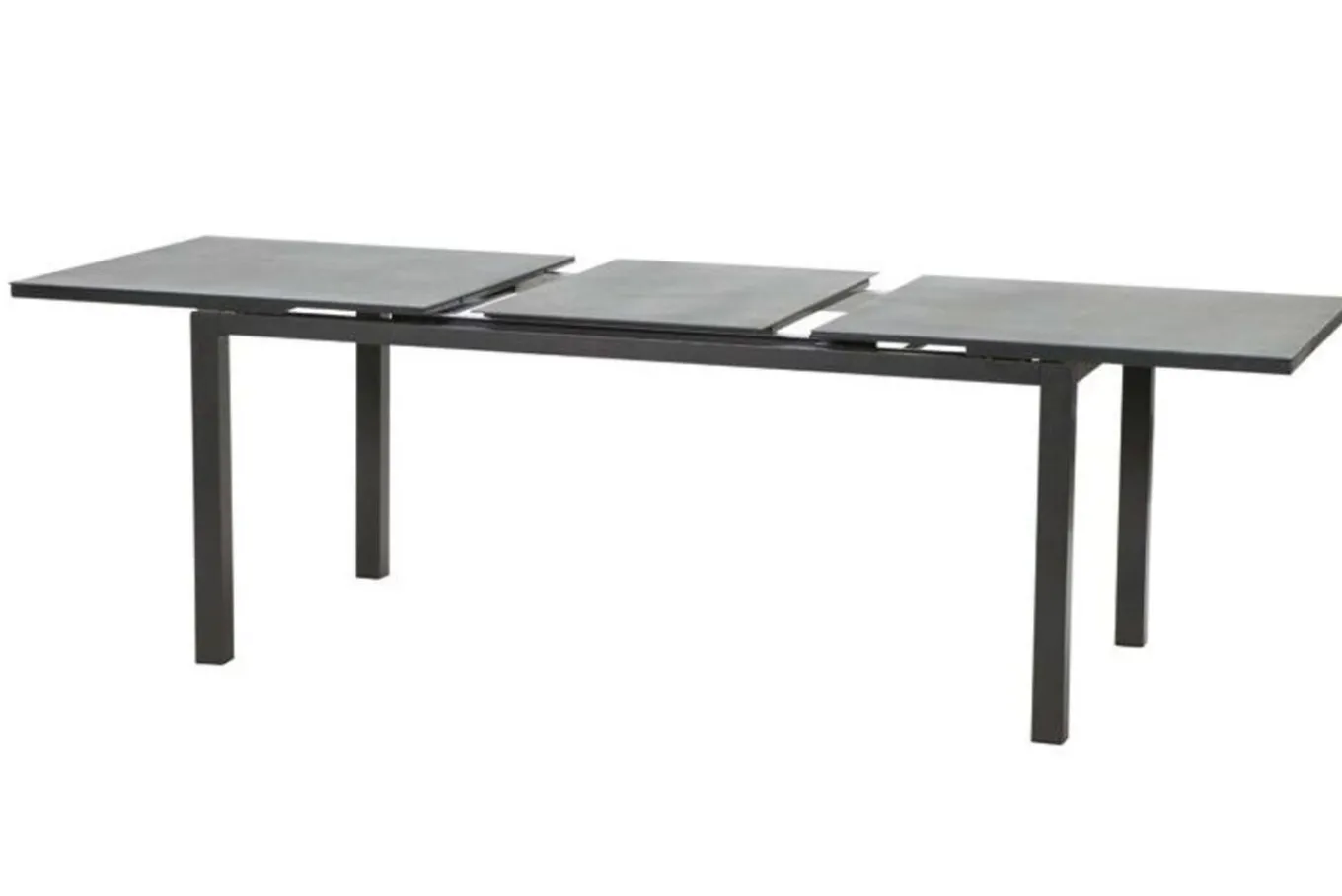 Discount Altura Garten-Essgruppe, anthrazit/anthrazit, Alu/Textilene, 180/240x90cm, 6 Klappstühle Garten-Essgruppen|Aluminium-Gartenmöbel