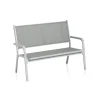 New BASIC PLUS Bank,weiß matt/hellgrau, Alu/Outdoorgewebe, pflegeleicht, langlebiges Material, 0301211-5200 Aluminium-Gartenmöbel|Gartenbänke & Gartensofas