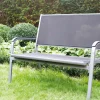 Outlet BasicPlus 2er-Bank, silber/anthrazit, Alu/Textilene, 140x65cm, 0301211-0000 Gartenbänke & Gartensofas