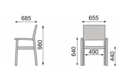 Discount BasicPlus 6er-Set Stapelsessel, anthrazit/anthrazit, 0301205-7000 Gartenstühle & Gartensessel