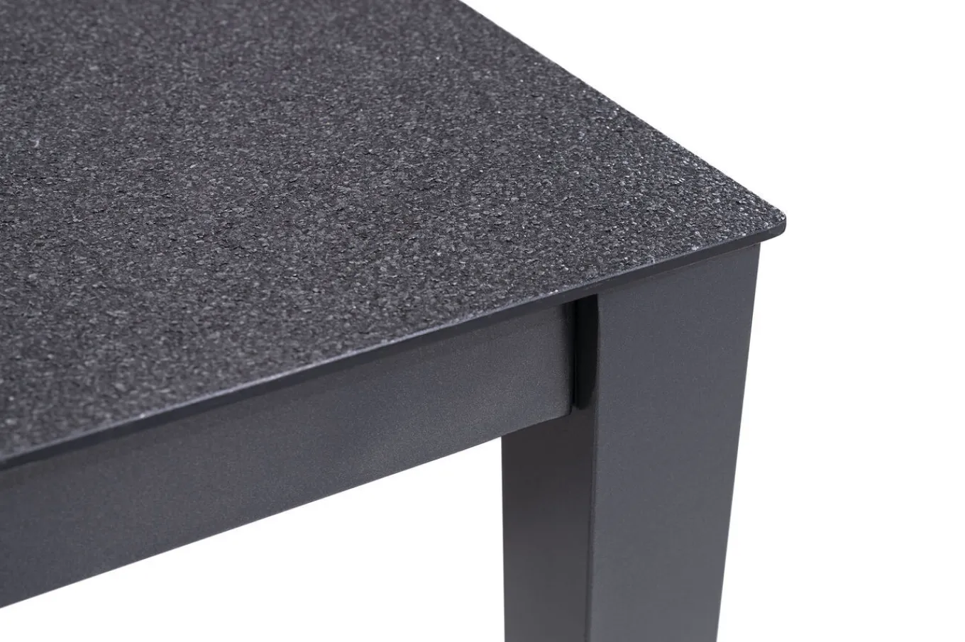 Online BasicPlus Garten-Essgruppe, anthrazit, Alu/Spraystone/Textil, 160 x 95 cm, 4 Klappstühle Garten-Essgruppen