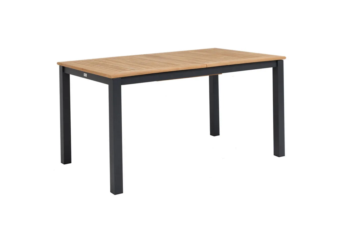 Outlet BasicPlus Garten-Essgruppe mit 6 Sesseln & Tisch, anthrazit matt, Alu/Textilene, ausziehbar & klappbar Garten-Essgruppen|Aluminium-Gartenmöbel