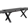 BasicPlus Garten-Essgruppe, anthrazit, Alu / Spraystone / Textil, Tisch 180/280x100cm, 10 Klappstühle Garten-Essgruppen