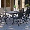 Best BasicPlus Garten-Essgruppe, 8 Personen, ausziehbarer Tisch 180–240 cm, Aluminium/Textilene Garten-Essgruppen