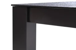 Best BasicPlus Garten-Essgruppe, anthrazit, Alu/Spraystone/Textil, 160x95 cm, 6 Stapelsessel Garten-Essgruppen