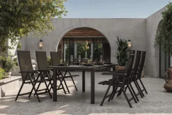 Sale BasicPlus Garten-Essgruppe, 6 Personen, ausziehbarer Tisch 180–240 cm, Aluminium/Textilene Garten-Essgruppen|Aluminium-Gartenmöbel