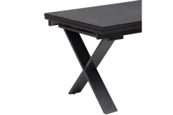 BasicPlus Garten-Essgruppe, anthrazit, Alu / Spraystone / Textil, Tisch 180/280 x 100 cm, 8 Stapelsessel, 2 Klappstühle Garten-Essgruppen