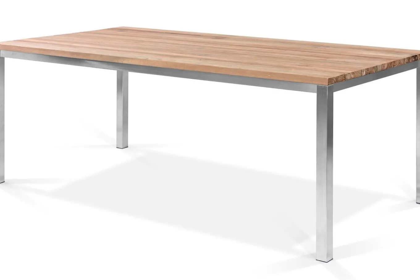 Outlet BasicPlus Garten-Essgruppe mit 6 Sesseln, silber/anthrazit, Alu/Edelstahl, schmutzabweisend, platzsparend, pflegeleicht Garten-Essgruppen|Edelstahl-Gartenmöbel