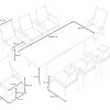 Outlet BasicPlus Garten-Essgruppe, silber, Alu/Textilene, Tisch 180/240x100cm, 6 Stapel-, 2 Klappstühle Garten-Essgruppen