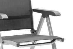 Outlet BasicPlus Garten-Essgruppe, silber, Alu/Textilene, Tisch 180/240x100cm, 6 Stapel-, 2 Klappstühle Garten-Essgruppen
