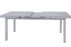 Outlet BasicPlus Garten-Essgruppe, silber, Alu/Textilene, Tisch 180/240x100cm, 6 Stapel-, 2 Klappstühle Garten-Essgruppen