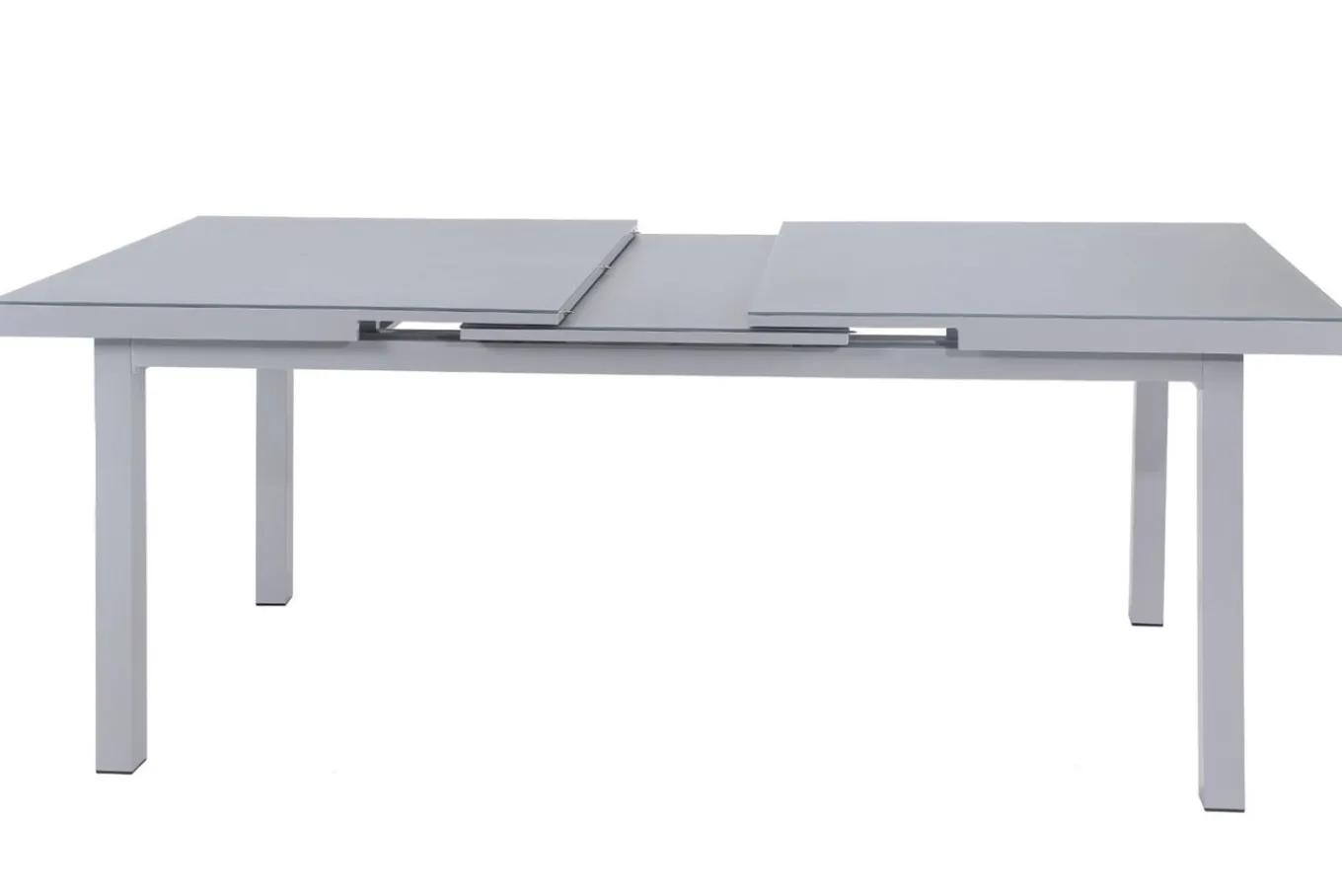 Outlet BasicPlus Garten-Essgruppe, silber, Alu/Textilene, Tisch 180/240x100cm, 6 Stapel-, 2 Klappstühle Garten-Essgruppen