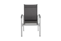 Hot BasicPlus Garten-Essgruppe, 6 Personen, ausziehbar, 180-240cm, Alu/Textilene, Stapelsessel Garten-Essgruppen