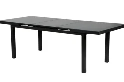 Best BasicPlus Garten-Essgruppe, anthrazit, Alu/Textilene, Tisch 180/240x100cm, 8 Stapelsessel Garten-Essgruppen|Aluminium-Gartenmöbel