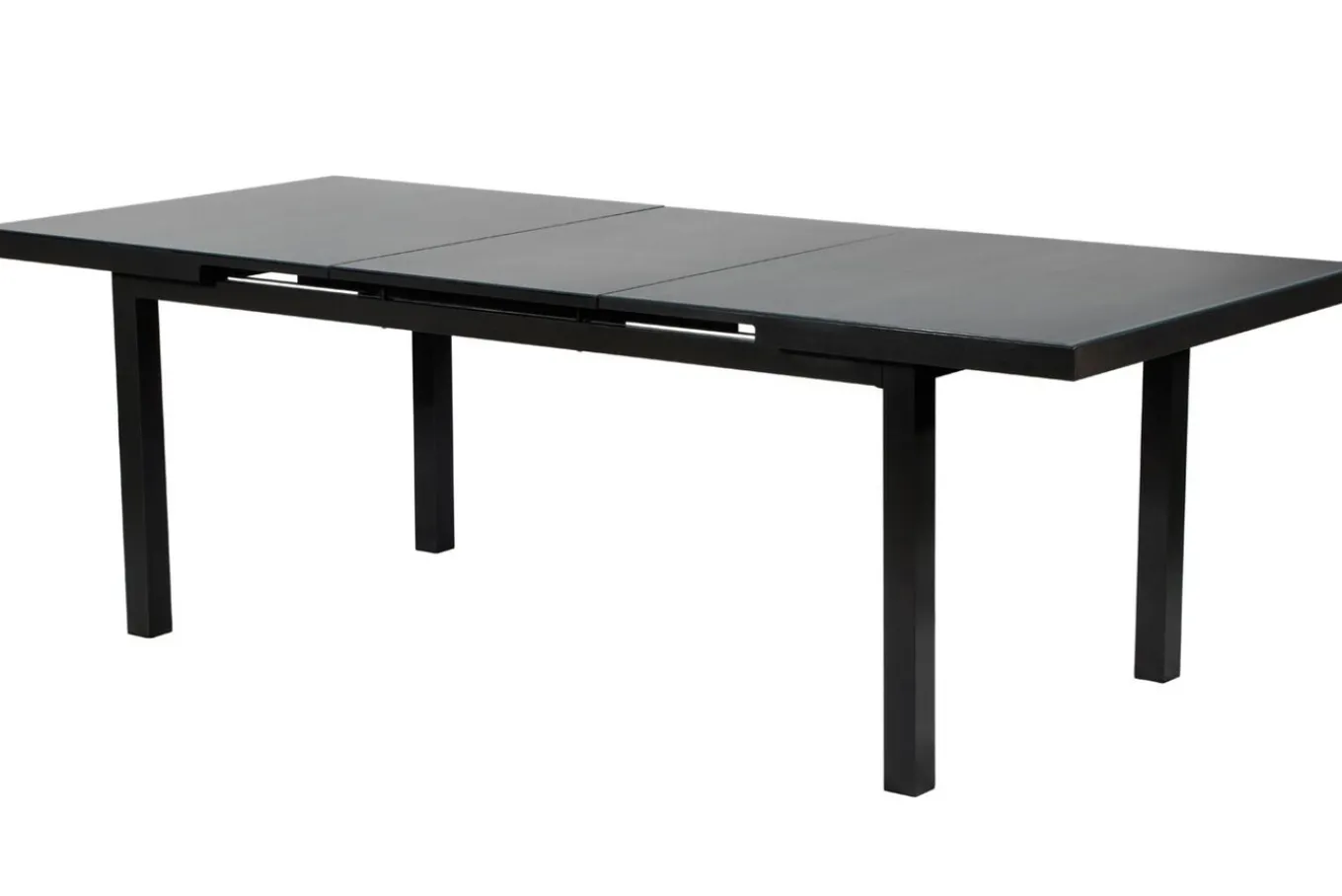 Best BasicPlus Garten-Essgruppe, anthrazit, Alu/Textilene, Tisch 180/240x100cm, 8 Stapelsessel Garten-Essgruppen|Aluminium-Gartenmöbel