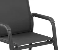 Best BasicPlus Garten-Essgruppe, anthrazit, Alu/Textilene, Tisch 180/240x100cm, 8 Stapelsessel Garten-Essgruppen|Aluminium-Gartenmöbel
