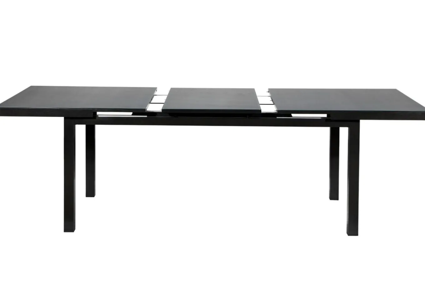Best BasicPlus Garten-Essgruppe, anthrazit, Alu/Textilene, Tisch 180/240x100cm, 8 Stapelsessel Garten-Essgruppen|Aluminium-Gartenmöbel