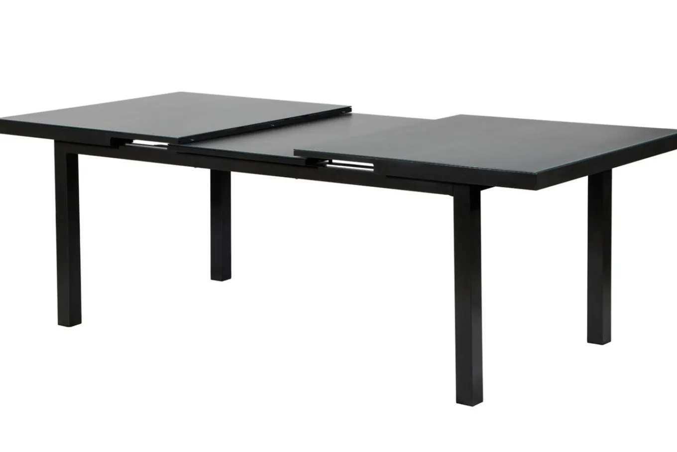 Best BasicPlus Garten-Essgruppe, anthrazit, Alu/Textilene, Tisch 180/240x100cm, 8 Stapelsessel Garten-Essgruppen|Aluminium-Gartenmöbel
