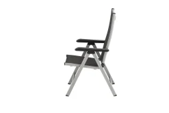 Sale BasicPlus Garten-Essgruppe, silber / anthrazit, Alu / Spraystone / Textil, Tisch 180/280x100cm, 6 Klappstühle Garten-Essgruppen