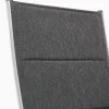 Discount BasicPlus Padded Klappstuhl, silber/anthrazit, Alu/Textilene, 0301201-9000, verstellbare Rückenlehne Aluminium-Gartenmöbel|Gartenstühle & Gartensessel