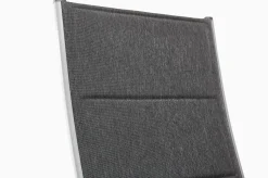 Discount BasicPlus Padded Klappstuhl, silber/anthrazit, Alu/Textilene, 0301201-9000, verstellbare Rückenlehne Aluminium-Gartenmöbel|Gartenstühle & Gartensessel