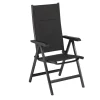 Clearance BasicPlus PaddedKlappstuhl, anthrazit, Alu/Textilene, 0301201-9400, verstellbare Rückenlehne Aluminium-Gartenmöbel|Gartenstühle & Gartensessel