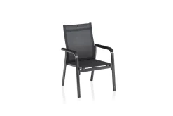 Online Basic PlusPremium, anthrazit/lakritz, Alu/Outdoorgewebe, 4x Stapelsessel (0102405-7000) Garten-Essgruppen