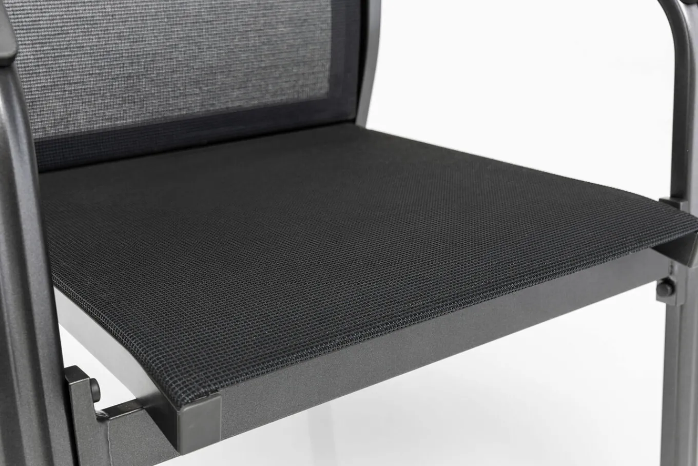 BasicPlus Premium, anthra/lakritz, Alu/Outdoorgewebe, 6x Stapelsessel (0102405-7000) Garten-Essgruppen|Aluminium-Gartenmöbel