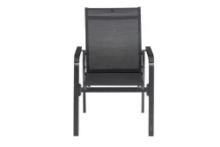 BasicPlus Premium, anthra/lakritz, Alu/Outdoorgewebe, 6x Stapelsessel (0102405-7000) Garten-Essgruppen|Aluminium-Gartenmöbel