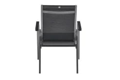 BasicPlus Premium, anthra/lakritz, Alu/Outdoorgewebe, 6x Stapelsessel (0102405-7000) Garten-Essgruppen|Aluminium-Gartenmöbel