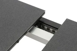 Outlet BasicPlus Premium Garten-Essgruppe, anthrazit, Alu/Spraystone, Tisch 180/240x90 cm, 6 Stapelsessel Garten-Essgruppen|Aluminium-Gartenmöbel