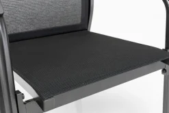 Outlet BasicPlus Premium Garten-Essgruppe, anthrazit, Alu/Spraystone, Tisch 180/240x90 cm, 6 Stapelsessel Garten-Essgruppen|Aluminium-Gartenmöbel