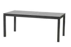 Outlet BasicPlus Premium Garten-Essgruppe, anthrazit, Alu/Spraystone, Tisch 180/240x90 cm, 6 Stapelsessel Garten-Essgruppen|Aluminium-Gartenmöbel
