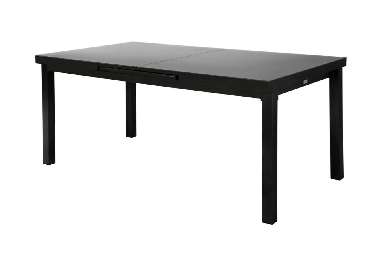Discount BasicPlus Premium Garten-Essgruppe, anthrazit, Alu/Textilene, Tisch 180/240 cm, 6 Stapelsessel Garten-Essgruppen|Aluminium-Gartenmöbel