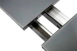 Discount BasicPlus Premium Garten-Essgruppe, anthrazit, Alu/Textilene, Tisch 180/240 cm, 6 Stapelsessel Garten-Essgruppen|Aluminium-Gartenmöbel