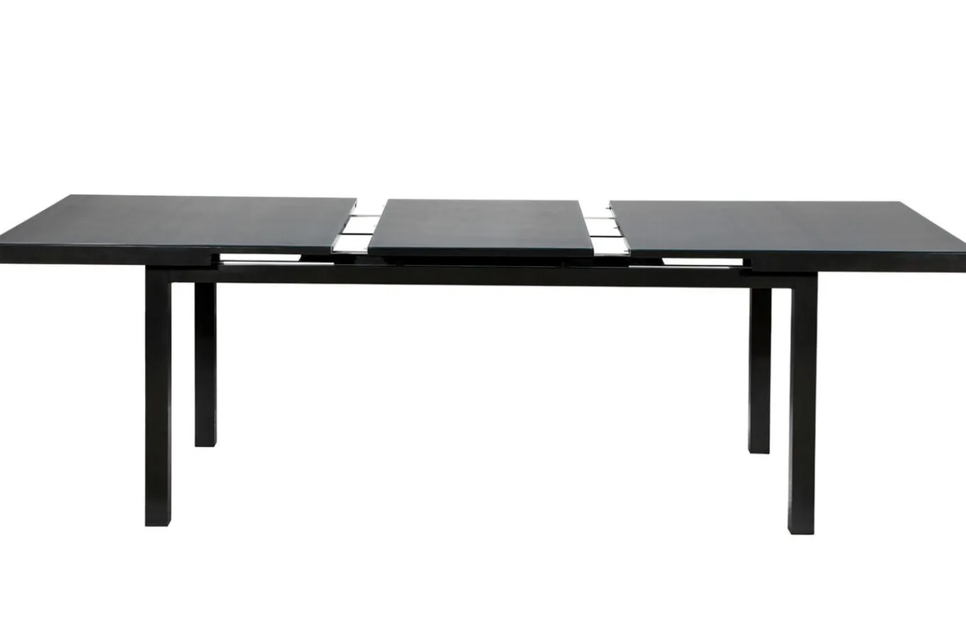 Discount BasicPlus Premium Garten-Essgruppe, anthrazit, Alu/Textilene, Tisch 180/240 cm, 6 Stapelsessel Garten-Essgruppen|Aluminium-Gartenmöbel
